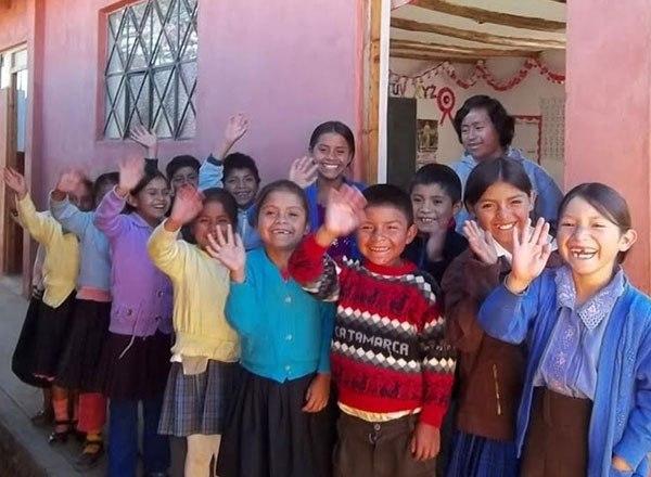 Kids at school in Cajamarca